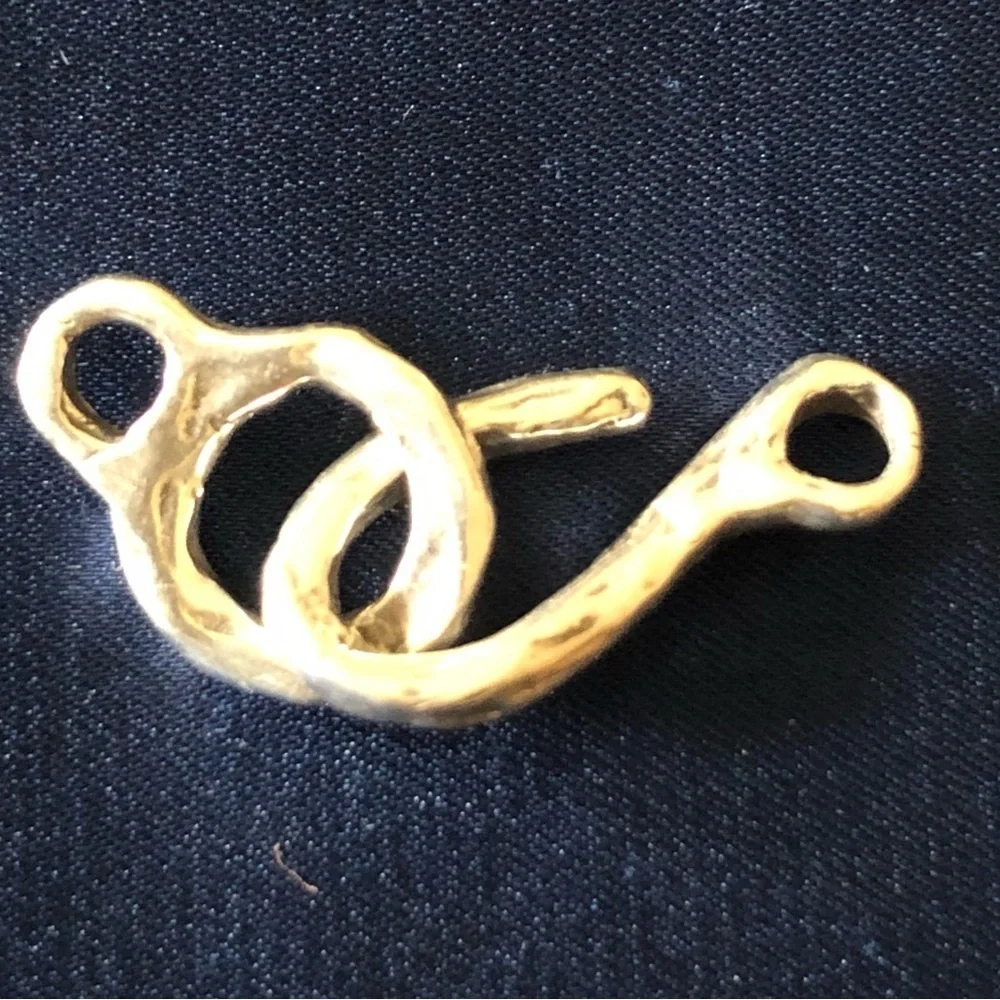 Handmade Artisan Sterling Silver Rustic Hook and Eye Clasp